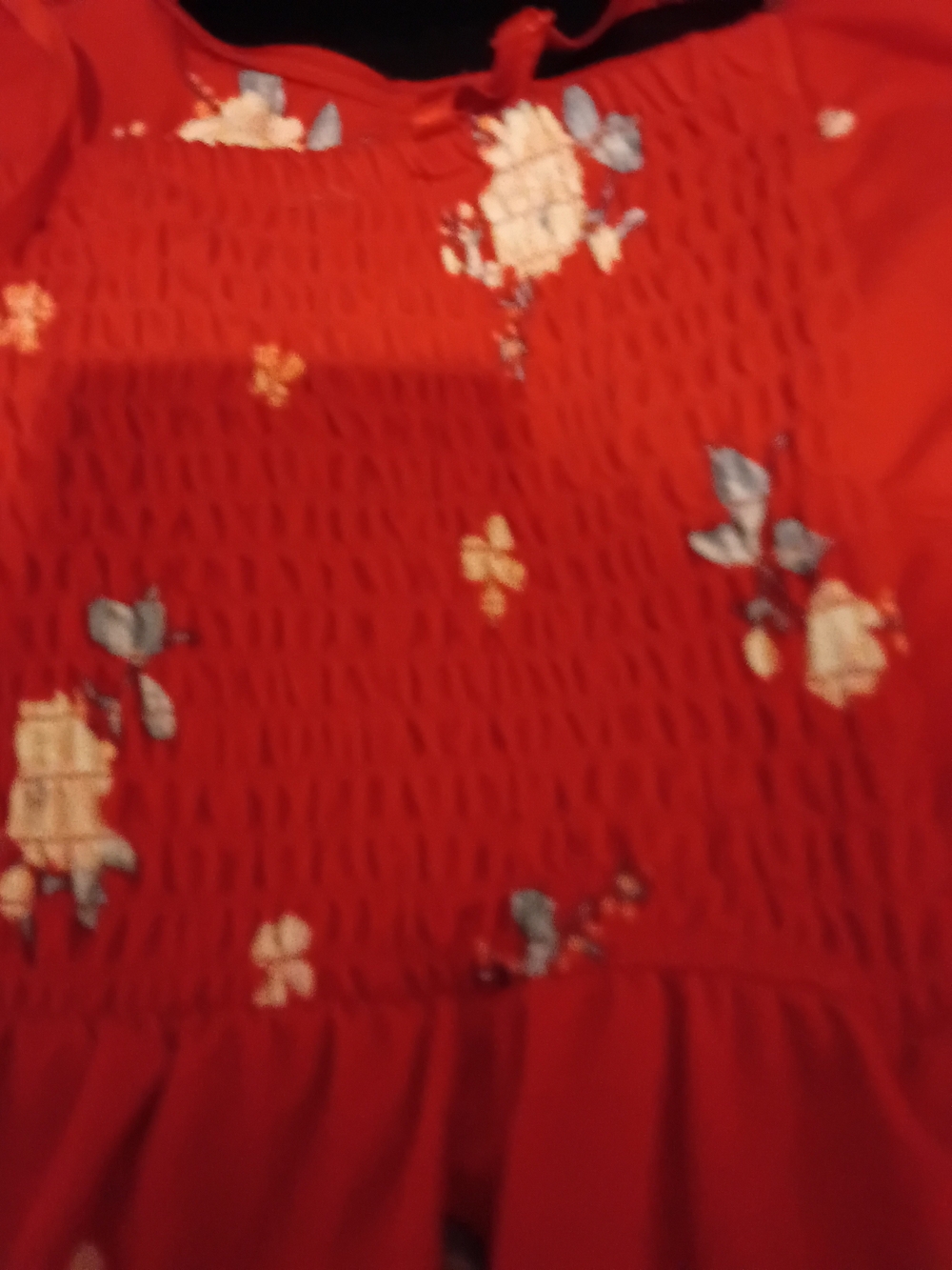 No Boundaries Girls Size M Red Floral Smocked Sundress